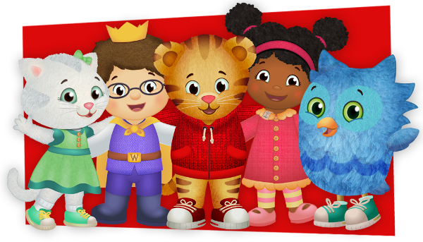"daniel Tiger" - Daniel The Tiger Friends (600x343), Png Download