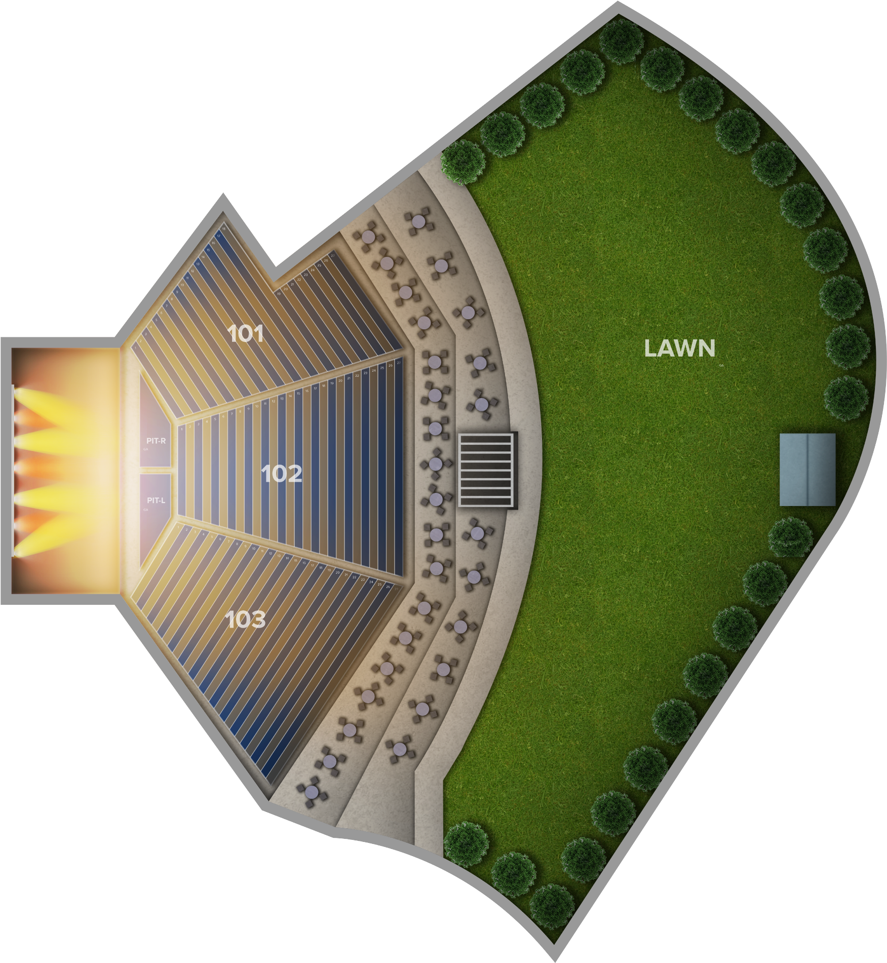 $17$69$72$72 - Charlotte Metro Credit Union Amphitheatre (2560x1936), Png Download