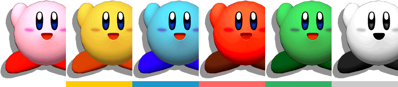 Kirby Palette - Super Smash Bros Melee Kirby (816x200), Png Download