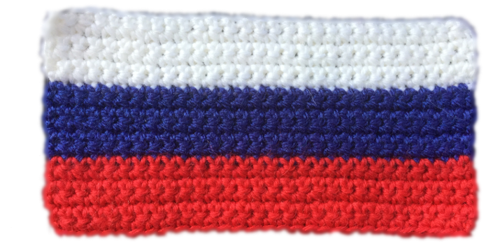 Flag Of Russia - Crochet Russian Flag (768x403), Png Download