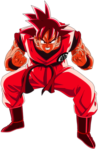Goku Kaio Ken - Dragon Ball Gif Png (400x533), Png Download