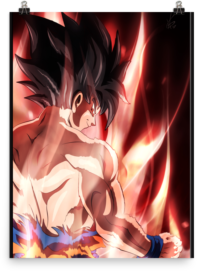 Ultra Instinct Goku Poster - Goku (1000x1000), Png Download