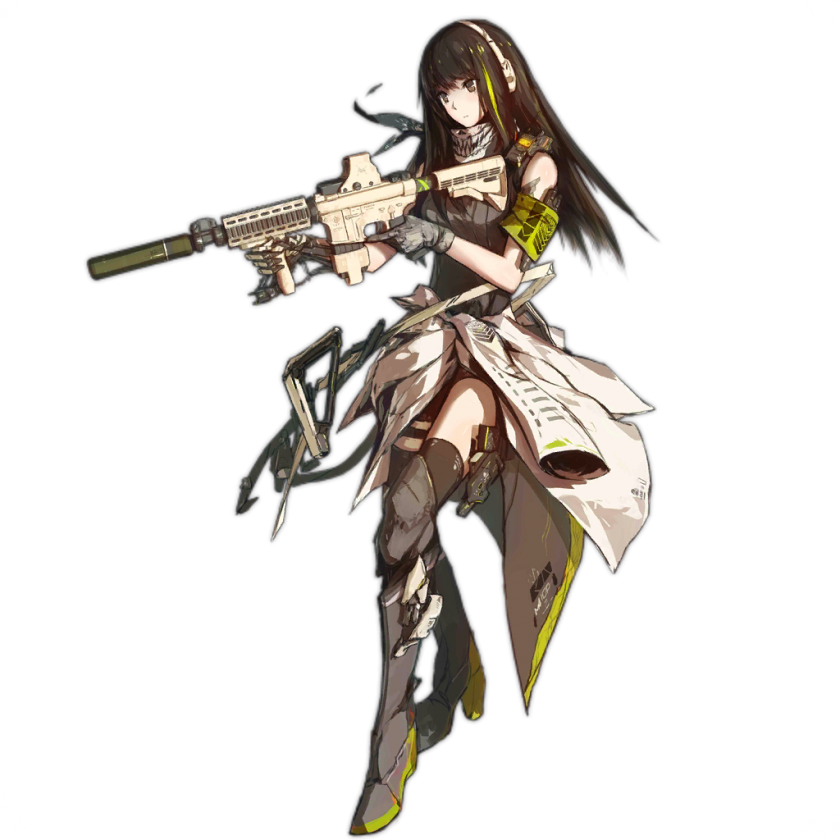 M4a1 - Anime Girl Military Dress (840x840), Png Download