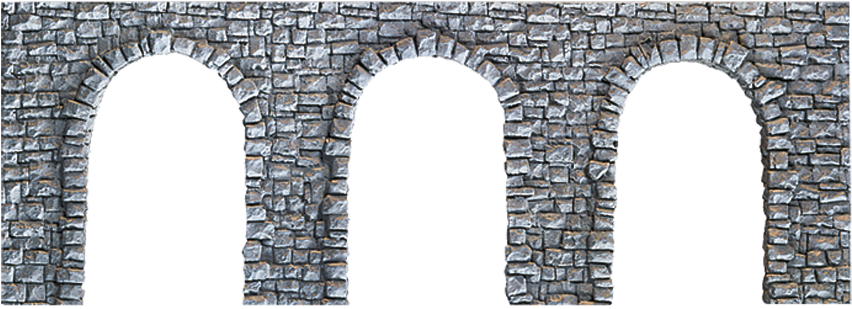 Quarrystone Arcade - Stone Wall Stone Arches Png (1160x322), Png Download