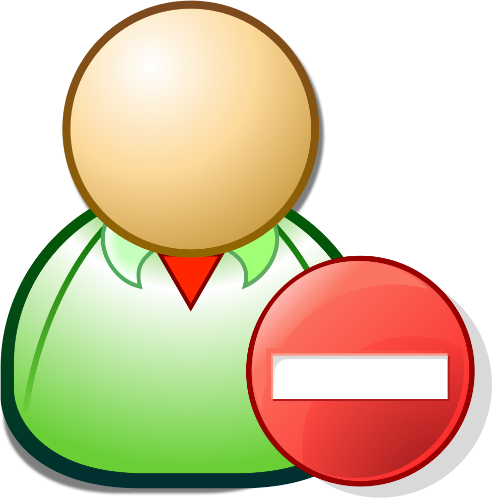 Archivo - Blocked User - Svg - User Blocked (1024x1024), Png Download