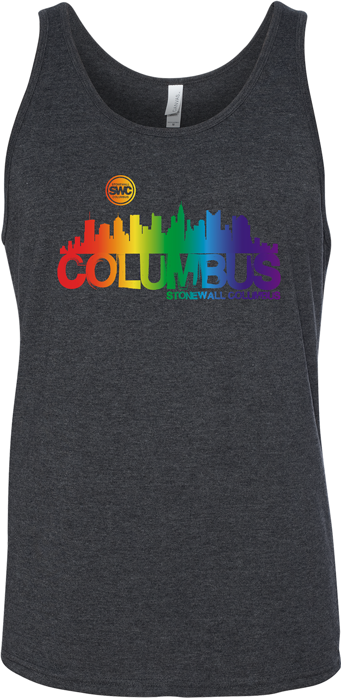 Official Stonewall 2018 Columbus Skyline Dark Grey - Active Tank (1600x1600), Png Download