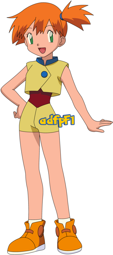 Misty Ag 01 By Adfpf1-d83n6f1 - Pokemon Misty Advanced (400x889), Png Download