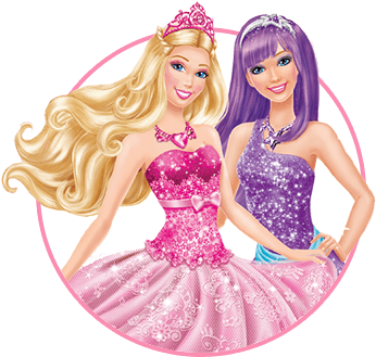 Fashion & Dolls » - Opłatek Na Tort Barbie (376x341), Png Download