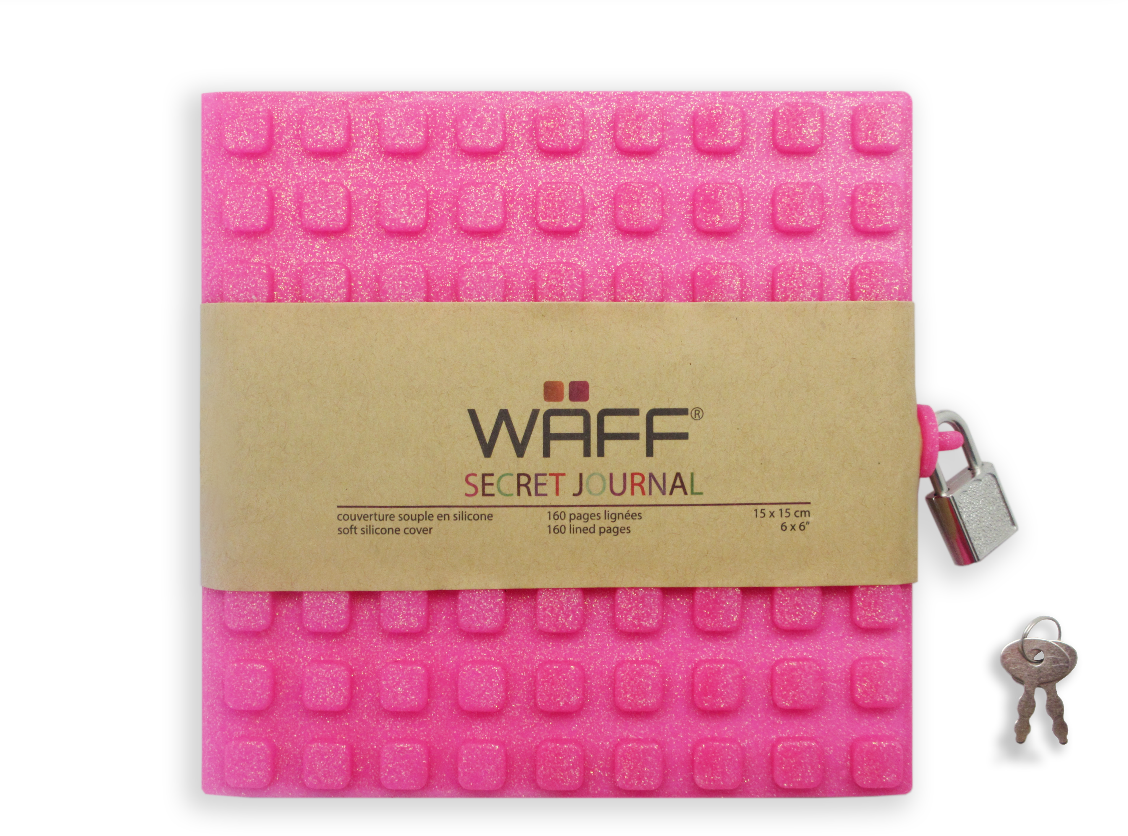 Waff Glitter Secret Diary - Waff Secret Journal Book Pink Glitter (4000x3000), Png Download