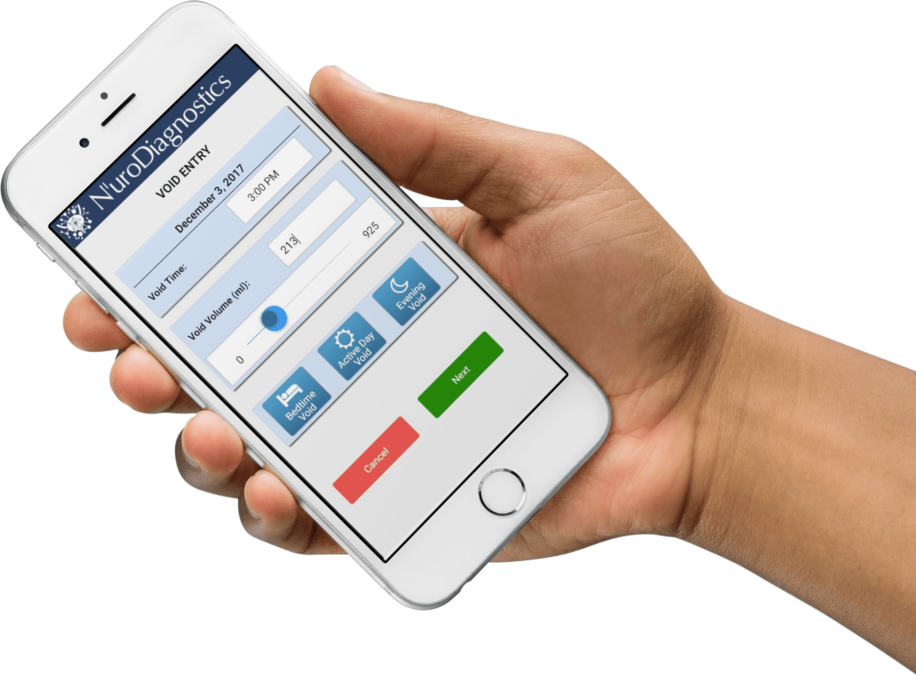 Bladder Voiding Diary App - Iphone (3300x2475), Png Download