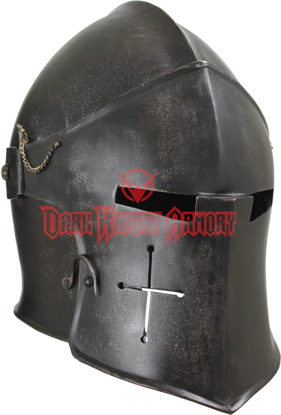 Epic Dark Visored Barbuta Helmet - Visored Barbuta Helmet (850x850), Png Download