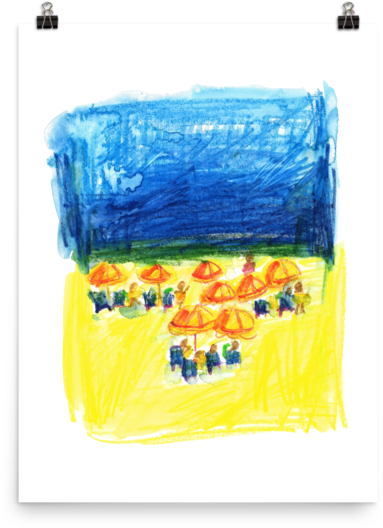 Beach Matte Poster - Visual Arts (600x600), Png Download