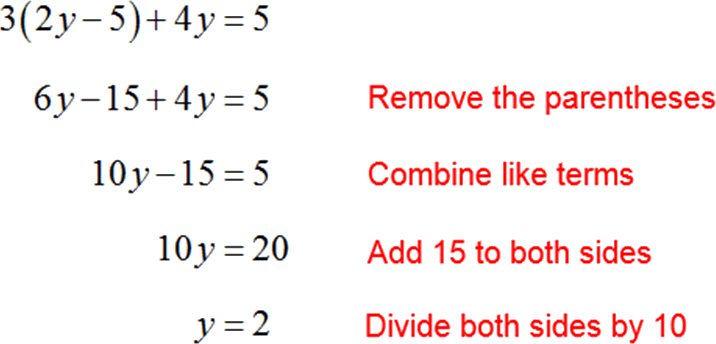 Example Of Simple Equation - Find The Value Of Y S (716x344), Png Download