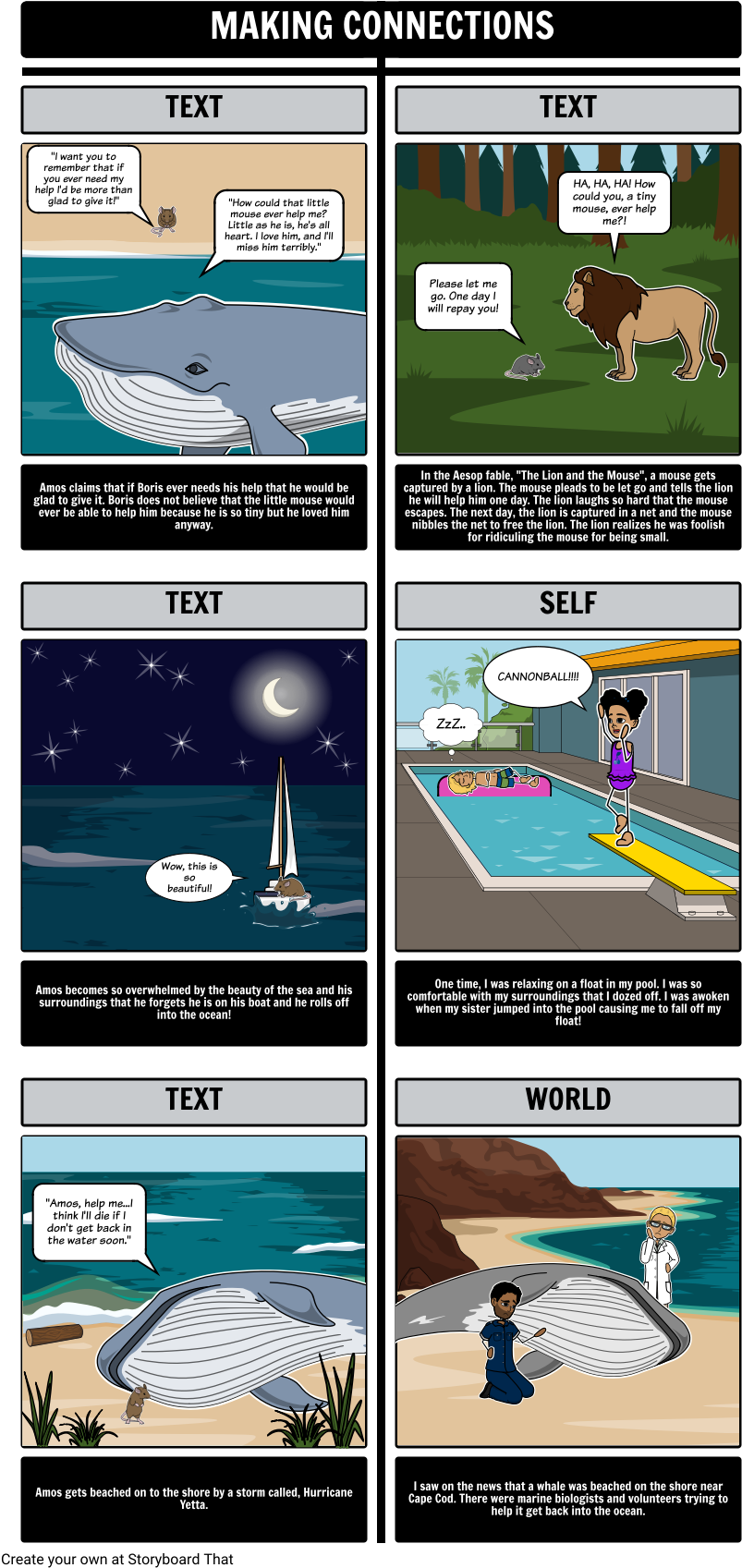 Amos And Boris Text Connections - Text (843x1714), Png Download