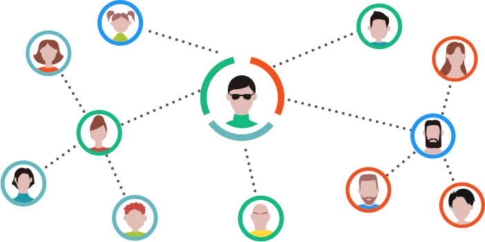 People Connected Png (702x350), Png Download