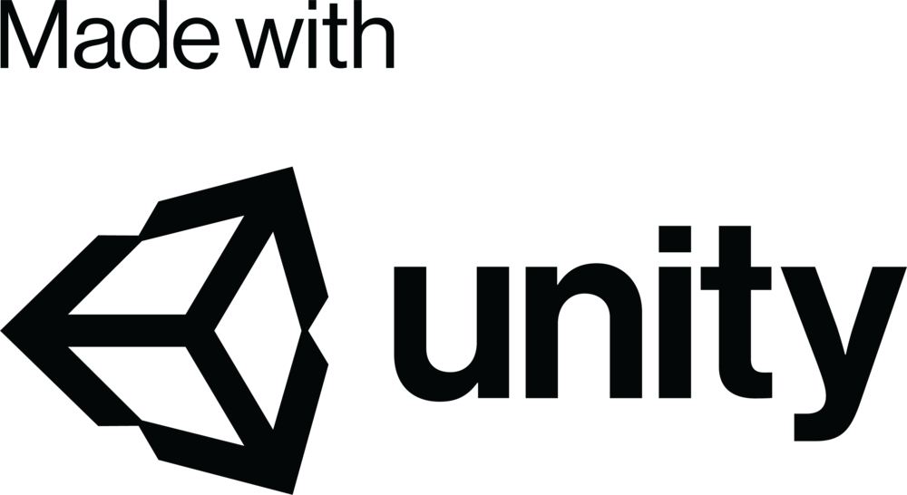 Made With Unity Black - Unity 3d (1000x546), Png Download