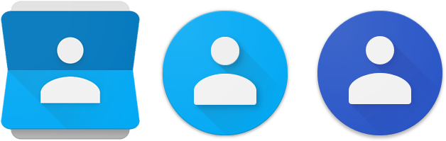 When The Google Contacts Icon Was Initially Adjusted - Contacts Icon Android Nougat (728x240), Png Download