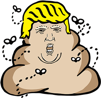 Trumponpoop - Poo Donald Trump (400x353), Png Download