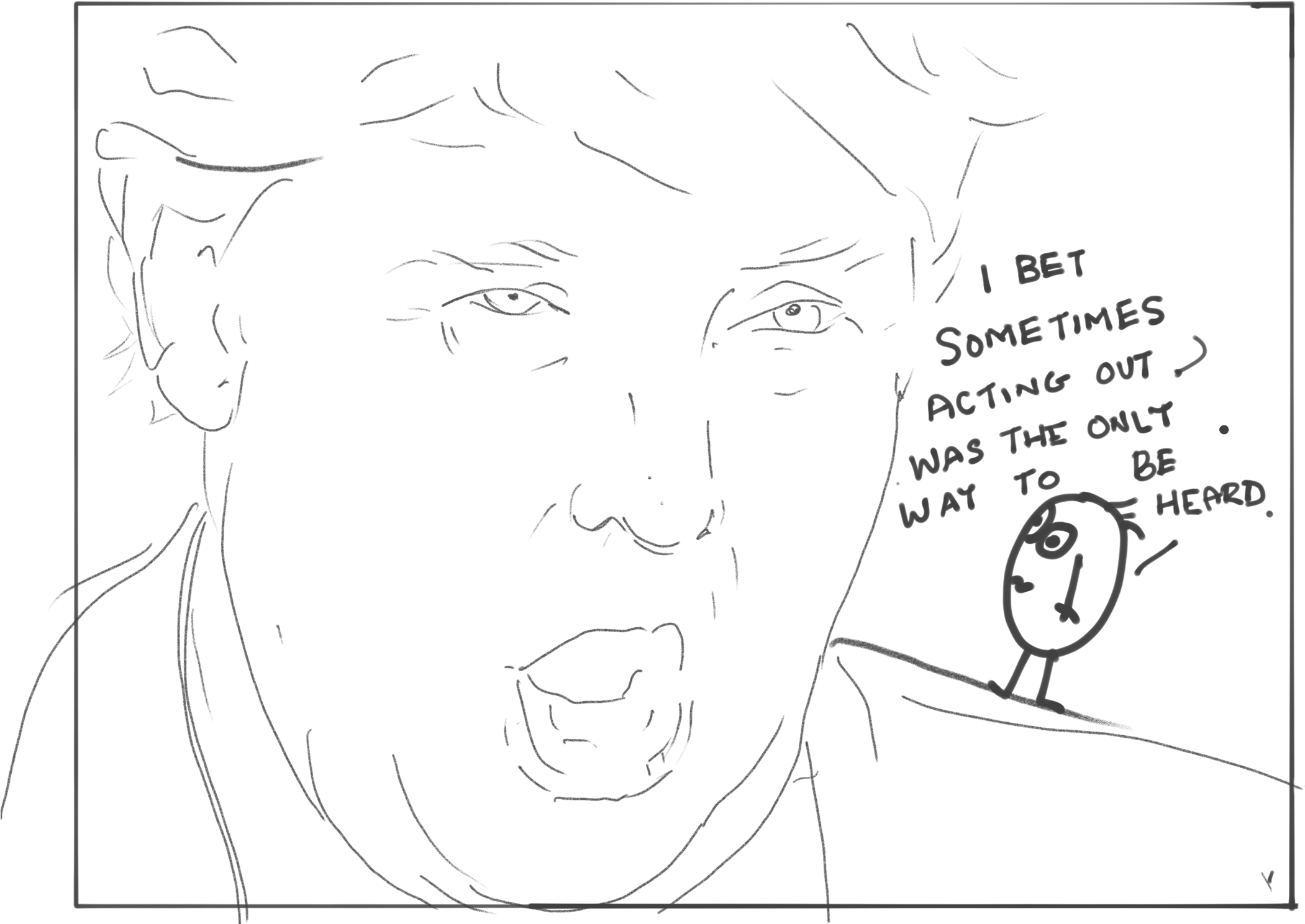 Trump - Line Art (2100x1500), Png Download