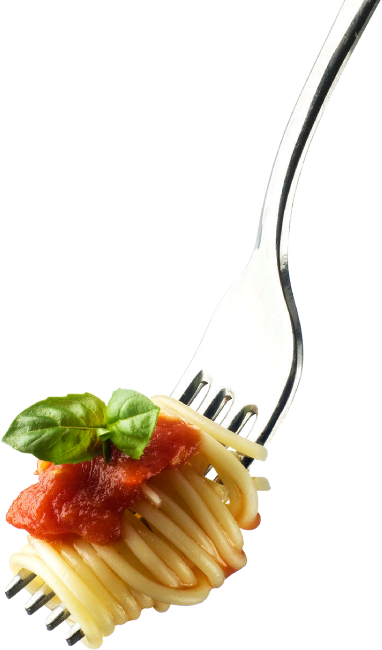 Food On Fork Png (382x650), Png Download