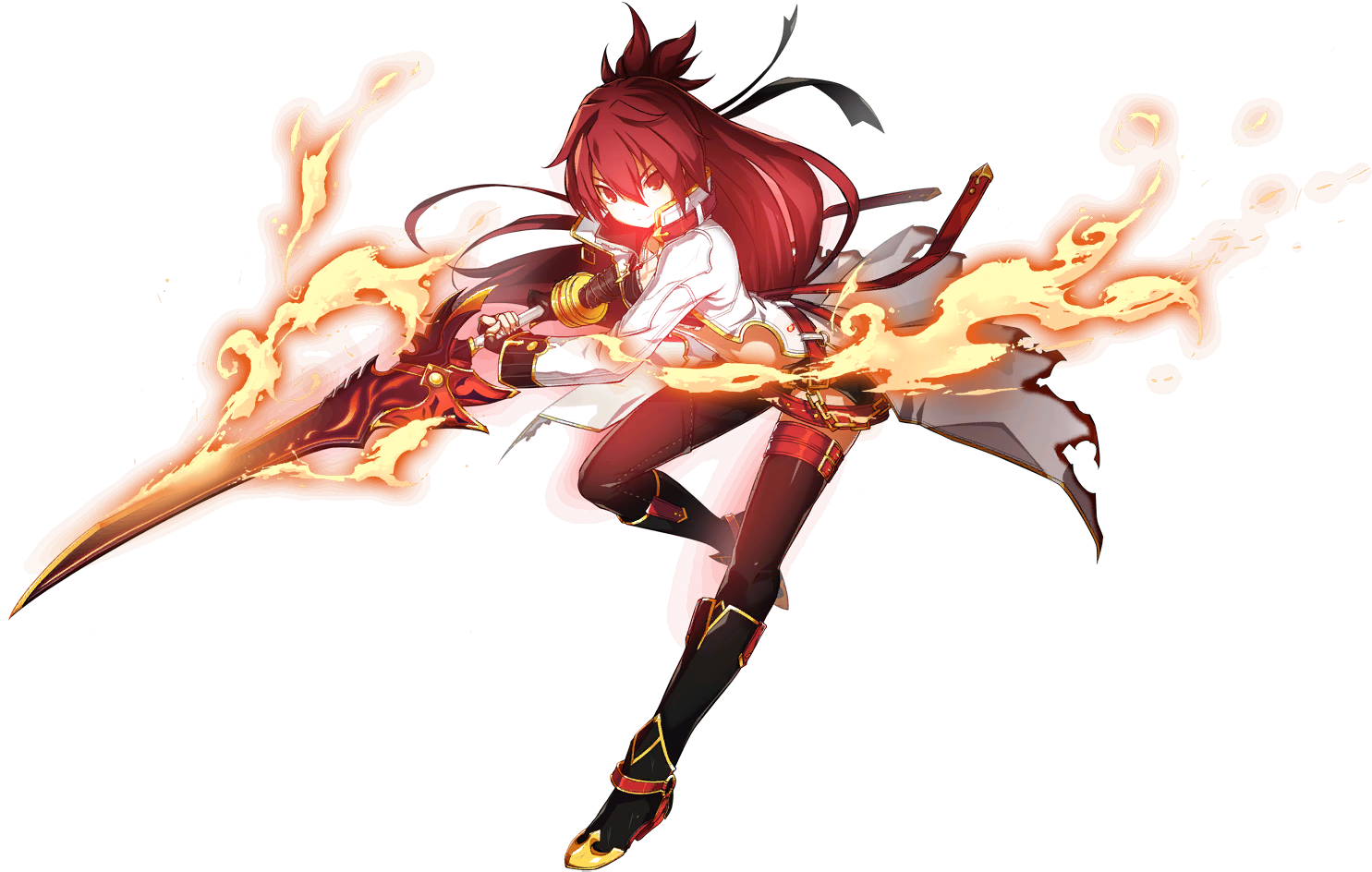 Fire Manipulation Of Blazing Hear And/or Shakugan No - Elesis Elsword (1550x1000), Png Download