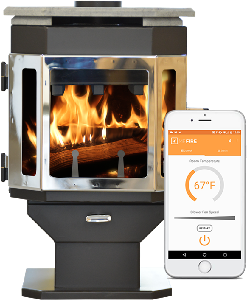 Catalyst Is The First Smart Stove, Delivering An Efficient, - Wood-burning Stove (852x1125), Png Download