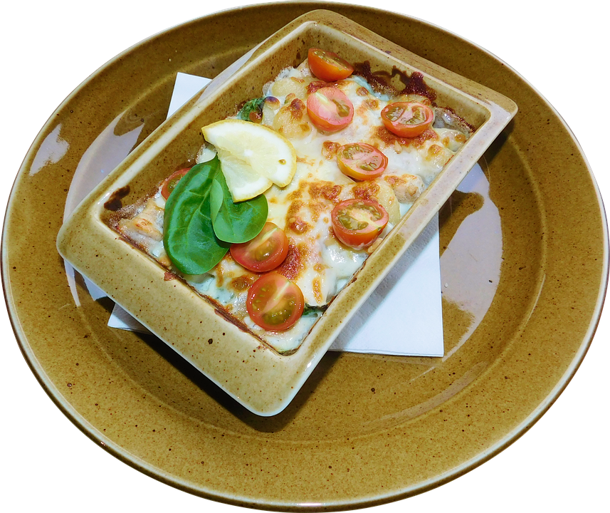 Gnocchi, Italian, Baked, Food, Cheese, Plate, Spinach - อาหาร อิ ตา เลี่ยน Png (857x720), Png Download
