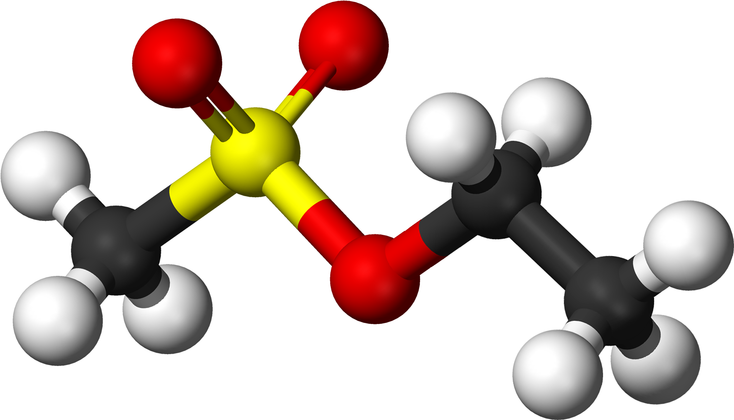Ethyl Mesylate 3d Balls - Methanesulfonic Acid (1579x947), Png Download