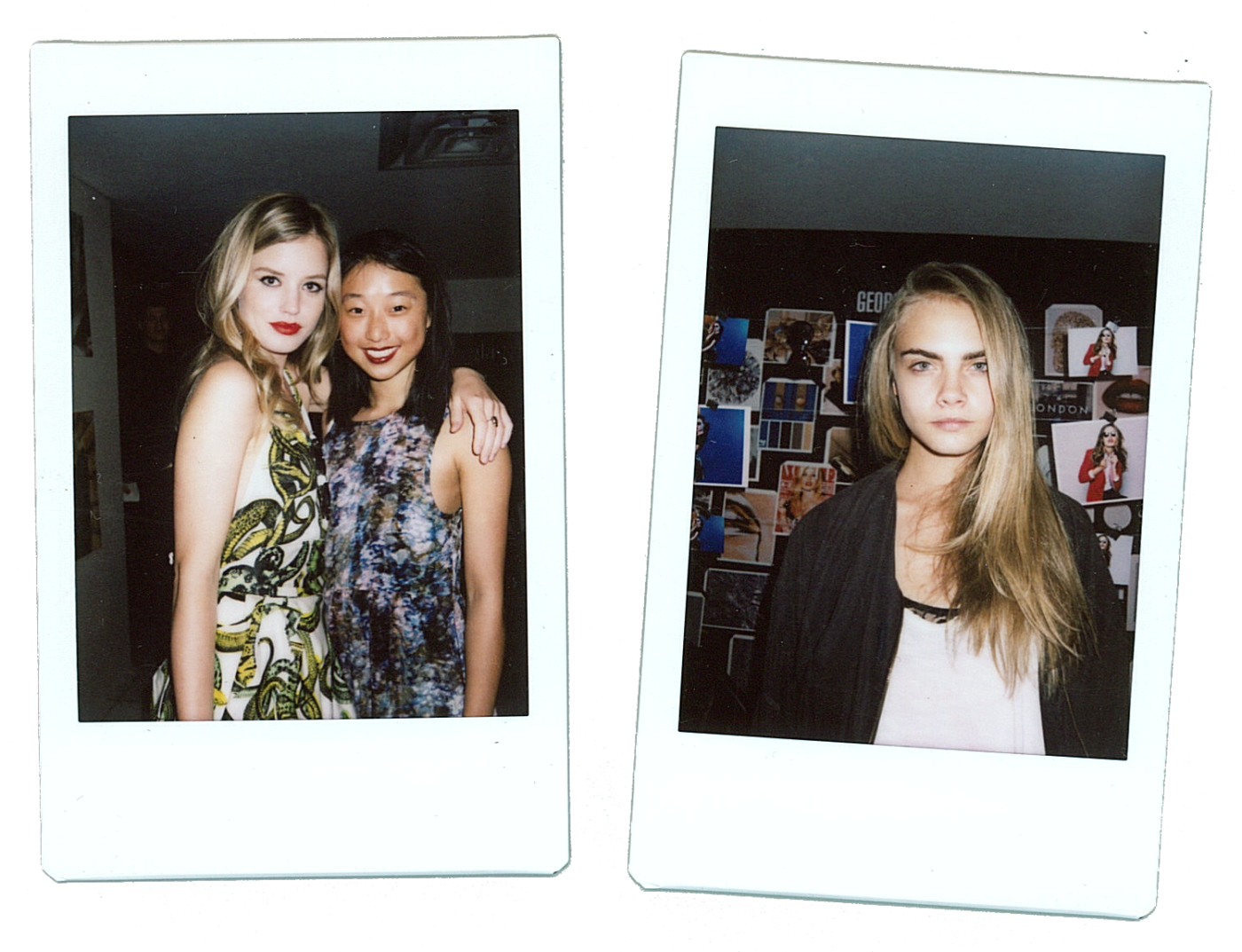 I Was Wearing This Lilya Dress From Style Milk, But - Cara Delevingne Polaroid (1400x1073), Png Download