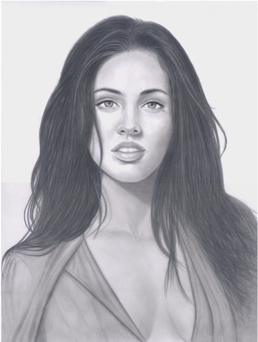 Megan Fox *-* - Sketch (495x495), Png Download