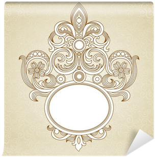 Vintage Ornate Frame With Place For Text - Wallpaper (400x400), Png Download