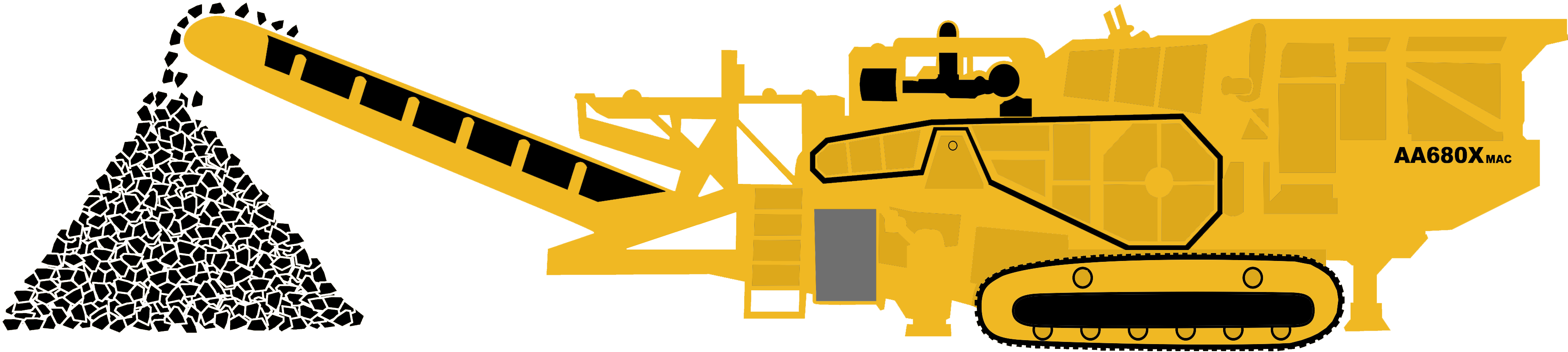 Frustrated With The Lack Of Large, Portable And Quality - Stone Crusher Plant Png (3578x804), Png Download