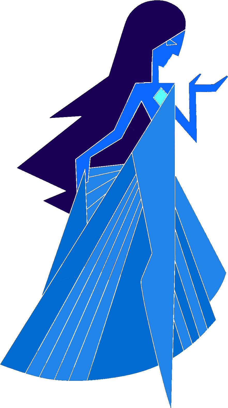 Blue Diamond Alone - Blue Diamond Alone Steven Universe (1194x1825), Png Download