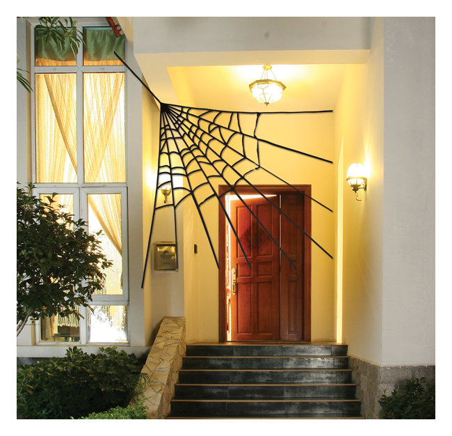 Small Corner Spider Web - Spider Web Decoration (650x626), Png Download