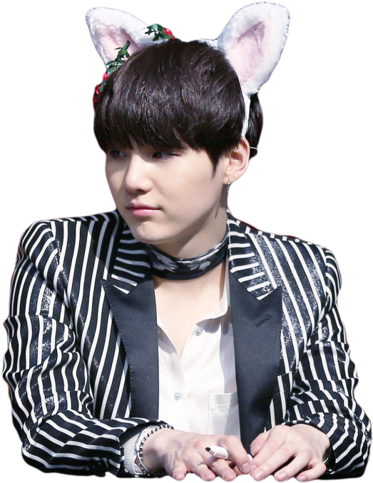 #bts Fancam #bts Blood Sweat & Tears #bts #bts Blood - Yoongi With Cat Ear (700x1003), Png Download