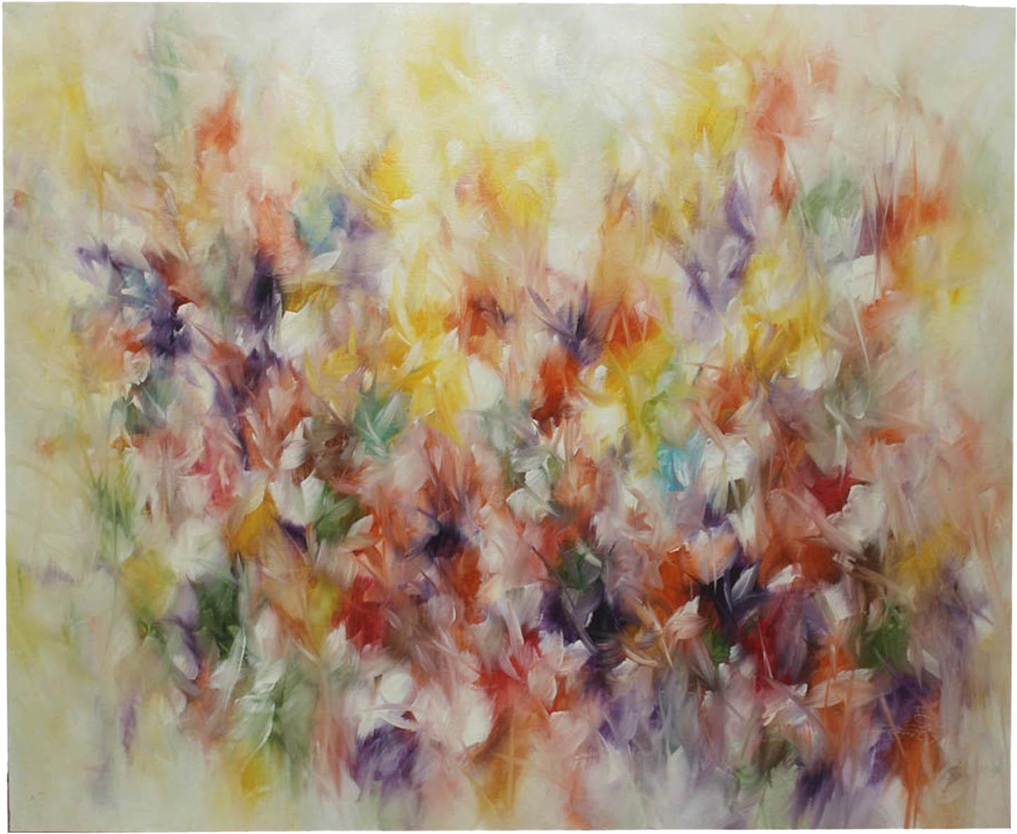 'petals' Contemporary Oil Painting On Chairish - Oil Painting (1587x1301), Png Download