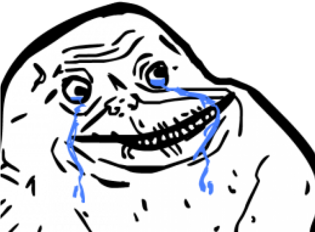 Troll Face Forever Alone (640x480), Png Download