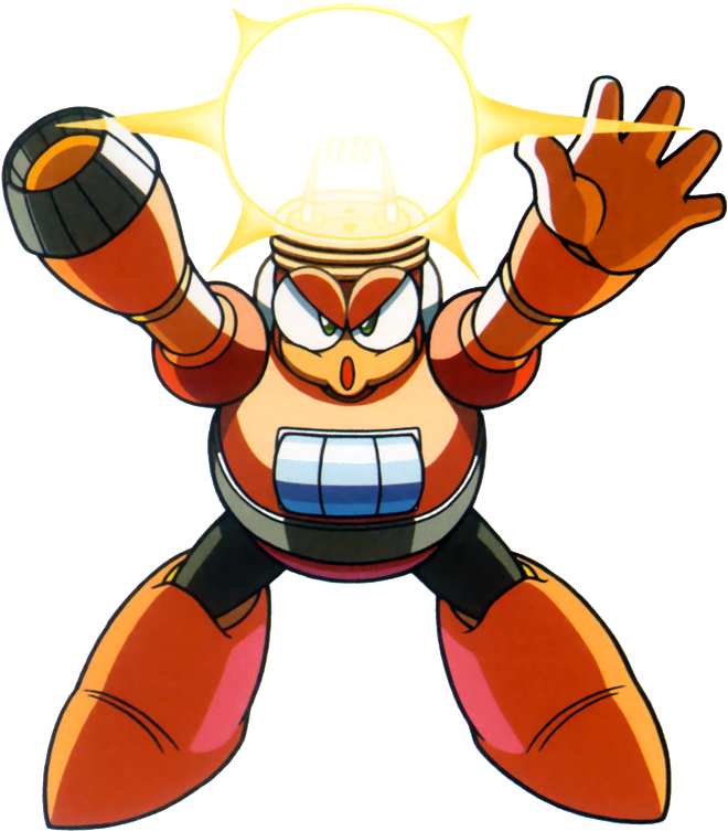 Bright Man - Bright Man Mega Man (687x781), Png Download