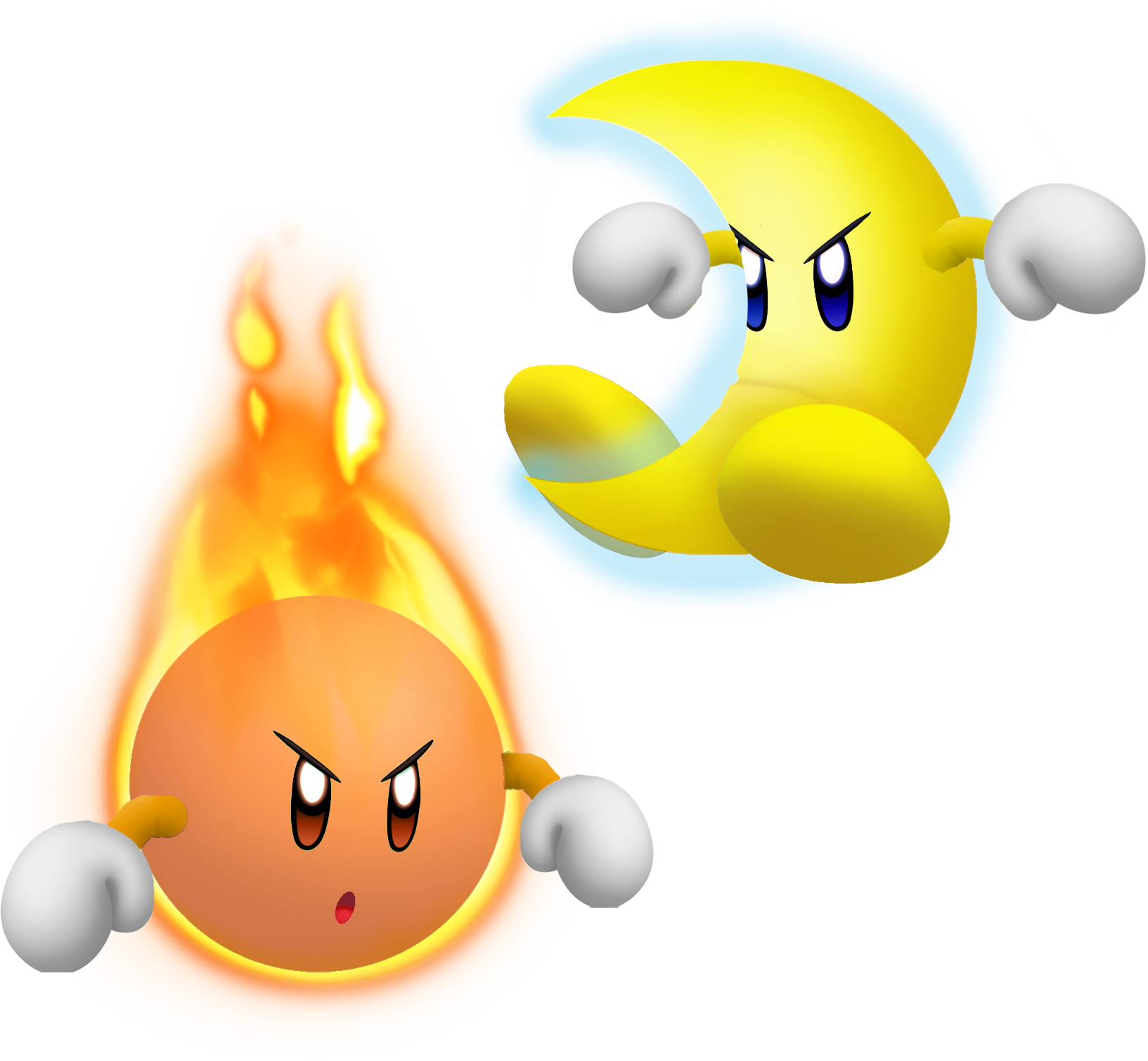 Mr Shine And Mr Bright Kdl3d - Kirby Mr Shine And Mr Bright (1633x1509), Png Download