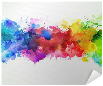 Multicolor Watercolor Splash Background (400x400), Png Download