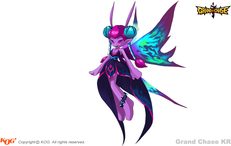 13 Violet Pixie - Grand Chase Violet (800x500), Png Download