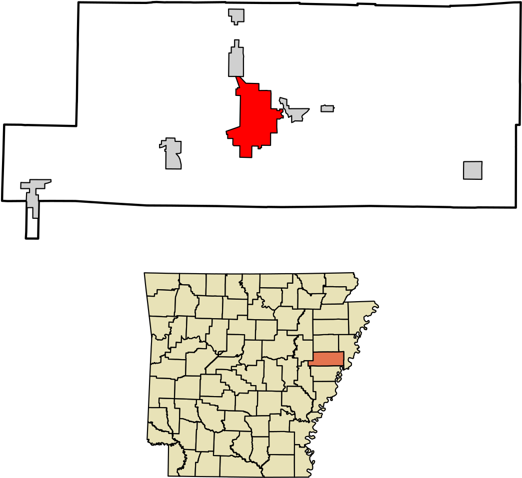 Francis County Arkansas Incorporated And Unincorporated - County Arkansas (502x464), Png Download