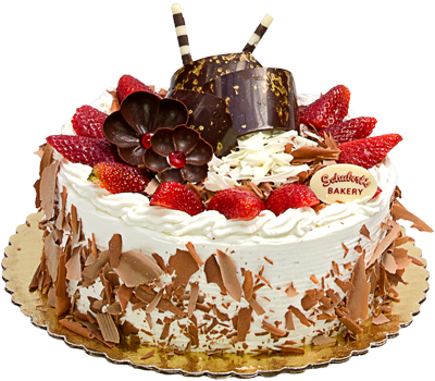 Choco Strawberry Cake Png (400x350), Png Download