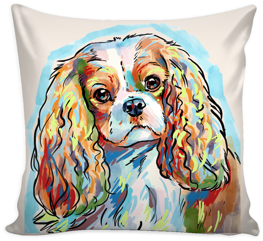 Cavalier King Charles Spaniel Pillow Cover - Pure Country Weavers Indoor Home Cavalier King Charles (1024x1024), Png Download