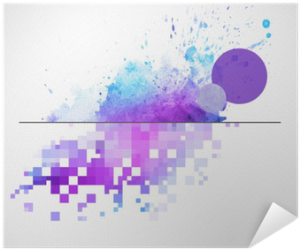 Modern Vector Background With Watercolor Blot Poster - Watercolor Painting (400x400), Png Download