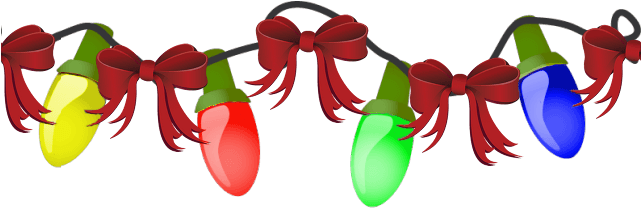 Free Animated Party Lights Clipart - Christmas Lights Moving Gif (640x225), Png Download