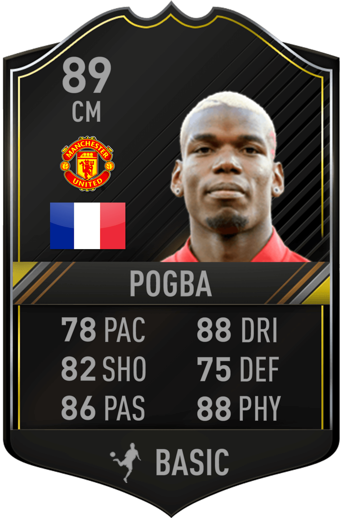 Fifa 17 - Pogba Fifa 17 Card (1194x1816), Png Download