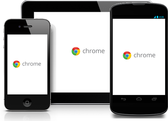 Mobile Devices Running Chrome - Google Chrome (602x426), Png Download
