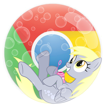 Bubble, Derpy Hooves, Female, Google Chrome, Icon, - My Little Pony Chrome Icon (385x384), Png Download