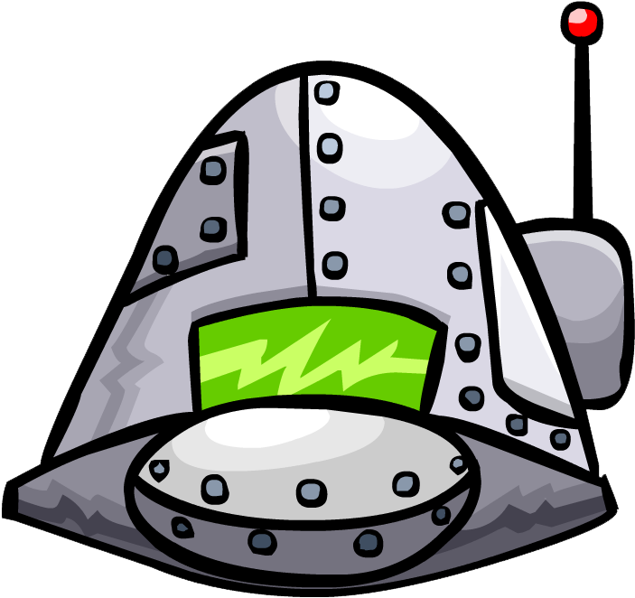 Robot Helmet Clothing Icon Id 122 - Club Penguin Robot Head (723x667), Png Download
